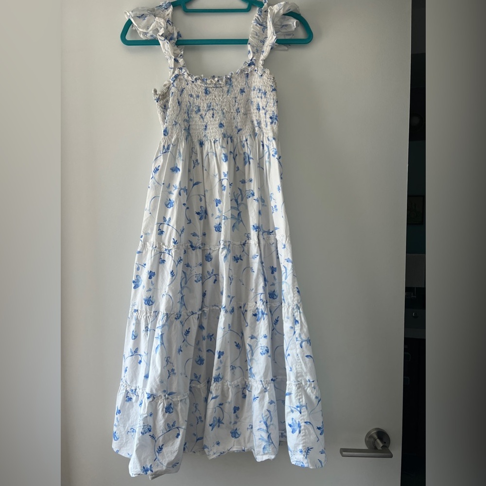 Hillhouse Ellie Nap Dress Size Small Blue Floral